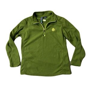 Stio Kids Stettner Microfleece Half Zip Jacket- Olive Green